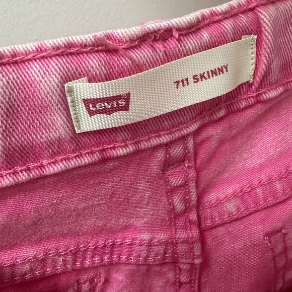 Girls Levi 711 Hot Pink Denim - Size 14 reg - Picture 4 of 4